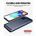 Custodia Compatibile Con Samsung Galaxy A71 4g In Brushed Blu - Coperchio Protettivo In Silicone Tpu Flessibile In Look Acciaio Inossidabile-fibra Di Carbonio - Foto miniatura 4