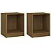 Comodini Marrone Miele 2 Pz 35,5x33,5x41,5 Cm In Legno Di Pino - Foto miniatura 2