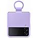 Cover Silicone Ef-pf721tvegww Con Anello Per Galaxy Z Flip4 Sm-f721b Lavanda - Foto miniatura 1