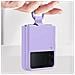 Cover Silicone Ef-pf721tvegww Con Anello Per Galaxy Z Flip4 Sm-f721b Lavanda - Foto miniatura 9