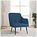 Poltrona Blu 63x76x80 Cm In Tessuto - Foto miniatura 1