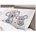 Completo Lenzuola Letto Pensieri Delicati 100% Cotone Dis. Koala Family Singolo Beige - Foto miniatura 3