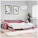 Divano Letto con Letto Estraibile Rosa 100x200 cm in Velluto - Foto miniatura 1
