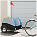 Rimorchio Da Bici Da Carico Nero E Blu 45 Kg In Ferro - Foto miniatura 1