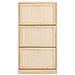Scarpiera Slim Da Ingresso Con 3 Ante E 6 Ripiani Naturale 60x24x118cm Fsr159-n - Foto miniatura 1