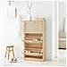 Scarpiera Slim Da Ingresso Con 3 Ante E 6 Ripiani Naturale 60x24x118cm Fsr159-n - Foto miniatura 5