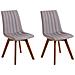 Set Di 2 Sedie Da Pranzo Tessuto Tortora Calgary - Foto miniatura 7