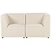 Divano Modulare 2 Posti Lemvig Velluto A Coste Beige Chiaro - Foto miniatura 2