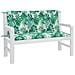 Cuscini Panca Giardino 2 Pz A Foglie 120x50x7 Cm Tessuto Oxford - Foto miniatura 3