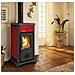 Stufa A Legna Con Struttura In Ghisa E Rivestimento Esterno In Maiolica Decorata 6 Kw Gemma Elegance Bordeaux Nordica - Foto miniatura 1
