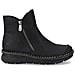 Black Casual Closed Booties Stivaletti Sintetico E Tessile Scarpe Donna Nero Eu 38, 73357-00 - Foto miniatura 2