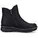 Black Casual Closed Booties Stivaletti Sintetico E Tessile Scarpe Donna Nero Eu 38, 73357-00 - Foto miniatura 3