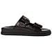 Black Leather Casual Open Slippers Ciabatte Pelle Scarpe Donna Nero Eu 36, 1-27207-42 003 - Foto miniatura 2