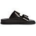 Black Leather Casual Open Slippers Ciabatte Pelle Scarpe Donna Nero Eu 36, 1-27207-42 003 - Foto miniatura 3