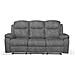 Divano Chicago 3 Posti Reclinabile In Tessuto Ranger 11 Grigio Scuro - Foto miniatura 1