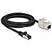 Cavo RJ45 maschio a modulo Keystone RJ45 femmina Cat. 6A 3 m nero - Foto miniatura 2