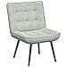 Sedia Relax 64x74x84 Cm Grigio Chiaro In Velluto - Foto miniatura 2