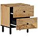 Lusso Casadino -  Comodini 2pz 40x33x46 Cm In Legno Massello Di Mango - Foto miniatura 3