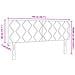 Testiera  Design a Blocchi Diamond Tortora 140 cm in Tessuto - Foto miniatura 7