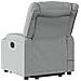 Poltrona Alzapersona Massaggi Elettrica Grigio Chiaro Tessuto - Foto miniatura 5