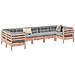 Set Divani Giardino 7 pz Cuscini Legno Massello Abete Douglas - Foto miniatura 2