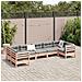 Set Divani Giardino 7 pz Cuscini Legno Massello Abete Douglas - Foto miniatura 3