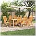 Set da pranzo da giardino 9 pezzi in legno massello di acacia pieghevole - Foto miniatura 2