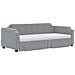 Divano Letto Estraibile Cassetti Grigio Chiaro 80x200cm Tessuto - Foto miniatura 3