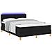 Letto a Rete con Materasso & LED Nero 140x200 cm Tessuto - Foto miniatura 1