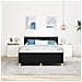 Letto a Rete con Materasso & LED Nero 140x200 cm Tessuto - Foto miniatura 5