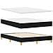 Letto a Rete con Materasso & LED Nero 140x200 cm Tessuto - Foto miniatura 6
