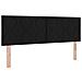 Letto a Rete con Materasso & LED Nero 140x200 cm Tessuto - Foto miniatura 7