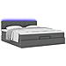 Struttura Letto Pouf con Materasso 160x200 cm in Tessuto - Foto miniatura 6