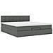 Struttura Letto Pouf con Materasso 160x200 cm in Tessuto - Foto miniatura 7