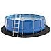 Telo per Fondo Piscina Nero Ø 428 cm Geotessile in Poliestere - Foto miniatura 3