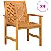 Sedie da pranzo da giardino 8 pcs Marrone 59 x 62.5 x 89 cm - Foto miniatura 1
