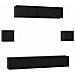Set mobile TV 7 pcs Rovere nero 80 x 30 x 30 cm - Foto miniatura 1