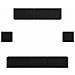 Set mobile TV 7 pcs Rovere nero 80 x 30 x 30 cm - Foto miniatura 9