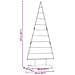 Albero di Natale in metallo con supporto Nero 210 cm Acciaio - Foto miniatura 9