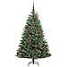 Albero di Natale Artificiale con Rami Pieghevoli Verde 150 cm - Foto miniatura 4