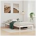 Letto con Tavolini Laterali Bianco 80 x 210 cm Pino massello - Foto miniatura 2