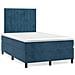 Giroletto a Molle con Materasso Blu Scuro 120x190 cm in Velluto - Foto miniatura 2