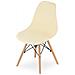 Sedia OSAKA color crema con gambe naturali per soggiorno x4 - Foto miniatura 6