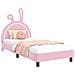 Struttura letto bambini con testata Rosa 90 x 190 cm PU - Foto miniatura 1