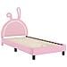 Struttura letto bambini con testata Rosa 90 x 190 cm PU - Foto miniatura 4