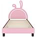 Struttura letto bambini con testata Rosa 90 x 190 cm PU - Foto miniatura 5