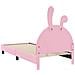 Struttura letto bambini con testata Rosa 90 x 190 cm PU - Foto miniatura 7