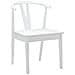 Sedia da pranzo 2 pcs Bianco e Bianco Legno di gomma solido - Foto miniatura 4