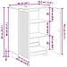 Credenza Bianco Lucido 66 x 34,5 x 90 cm Legno ingegnerizzato - Foto miniatura 9