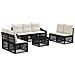 Set Divano da Giardino 8 pcs Nero polyrattan - Foto miniatura 1